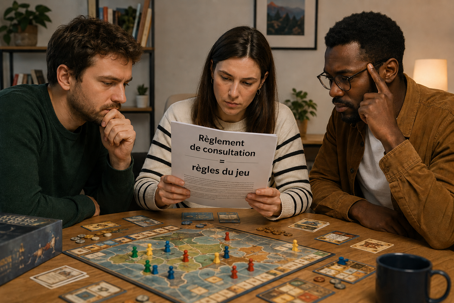 Illustration du reglement de consultaiton comme regle du jeu